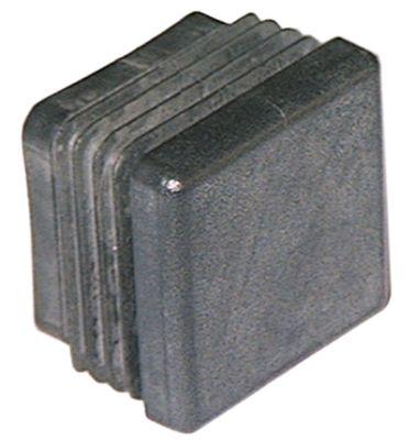 Endekappe sort L 20mm B 20mm til firkantrør Vægtykkelse 1,5-2mm VPE 1 Stk.
