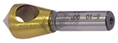 Tværhul-forsænker HSS-TiN 90° passer til Boring ø5-10mm Hoved 14mm L 48mm